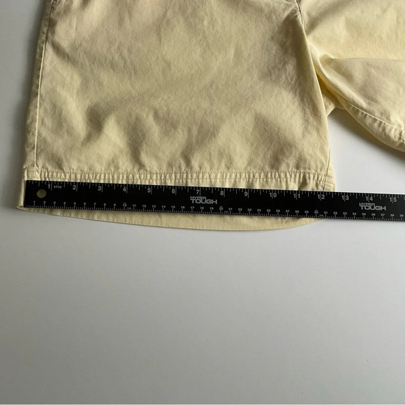 J Jill Shorts Sz 12 Yellow Zip Button Drawstring Pockets Cotton Lightweight - Picture 11 of 11